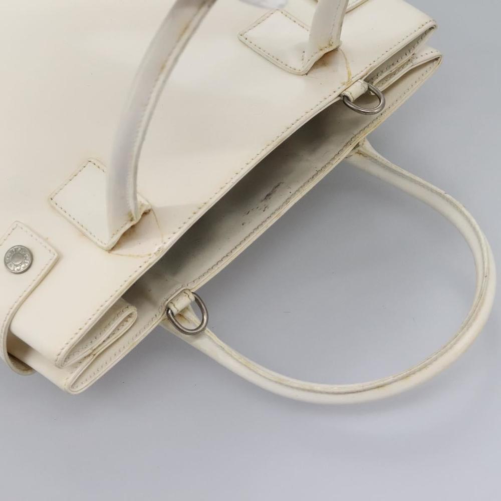 GUCCI Hand Bag Enamel 2way White Auth 108277 - Picture 6 of 16